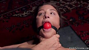 Watch This Anal Teen Get Trained in Threesome Bondage with Rough Assfucking
