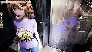 In my lust wish game, the innocent girl has a wet dream on the train