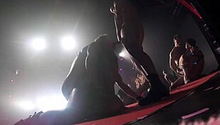 Porn Stars Engage In Orgy Dancing At Night Club With Group Fucking