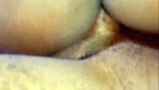 Caught masturbating, she gets fucked and creampied by her lover with big natural tits