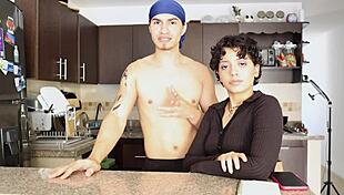 Lesbian anal doggystyle fucking with cum on ass and blowjob