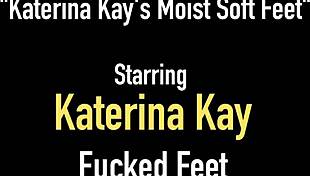 katerina kay's footjob adventure unfolds with dirty talk and toe teasing