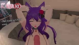 i cosplay as raiden shogun, chained for sloppy tit fuck with cum soaked tits