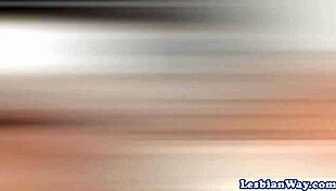 Busty Lesbians Pussylick Before Scissoring In Close-Up POV Session