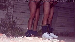 Beautiful gay guys strip and fuck in the alley?