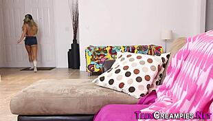 Fingered Teen 18+ Creampied With Monster Cock