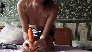 Dildo Teen Solo Masturbates With Toys 😈