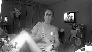 slutty teen 18+ ditches homework to finger herself watching porn on hidden cam