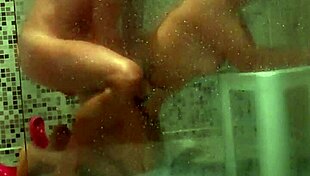 wife giving blowjob in shower