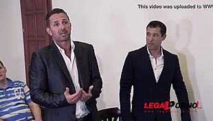 I, helena valentine, negotiate dp with horny babe aisha in lingerie costumes at court