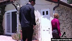 In The Garden, French Stud Alex Legend Passionately Fucks Redhead Realtor Krissy Lynn Outdoors