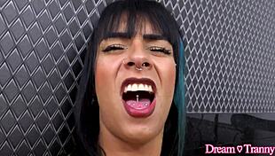 i, sabrina lins, a natural transsexual, take a machine dildo up my butt in solo anal play