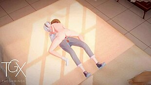 anime hentai futanari girl plays intense sex games with blowjob cowgirl anal in various positions