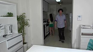 The masochistic cuckold husband wants his wifes lover sperm