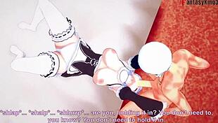 Rem the big boobs maid from re zero gets fucked in pov sex