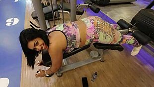 Outdoor Gym Fuck With Monster Cock