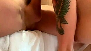 malena teases christian clay with a blowjob in the sauna, swallowing his load