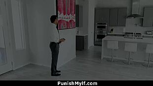 Homeowner Lifts MILF Maid and Pounds Her Roughly on Kitchen Counter