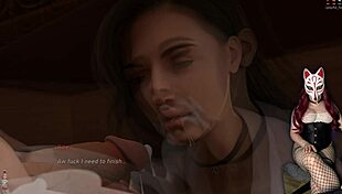 In steps of debauchery, wife cheats with blowjob in college cosplay