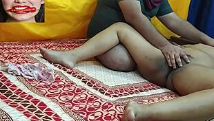 The indian wife gets hot as her husband fingers her desi pussy in pov.