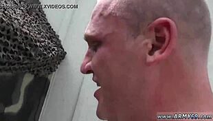 gay guy in bear suit tries glory hole for first time