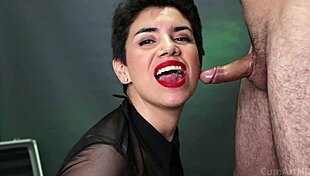 Watch cum drip from her mouth?