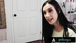 massaging my bestie’s hot stepsister lily larimar led to intense lesbian scissoring