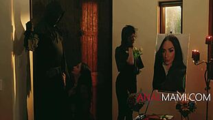 Latina milf offers bubble butt for grim reaper anal