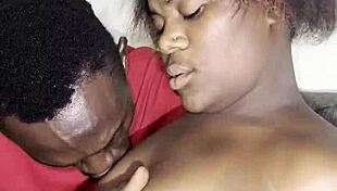 curvy teen with big tits bends over for delivery guy, licks and squirts on wet pussy