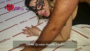 Cristina Almeida cheats in the motel, humiliating her cuckold husband who licks her cum-filled pussy.