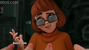 I can't believe I'm watching Velma from Scooby Doo in this 3D cartoon adventure, it's so fun and exciting