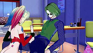 Harley Quinn Hentai Blowjob with Big Tits