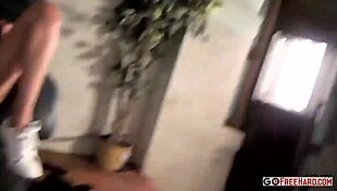 the skinny exotic babe rides her boss's big cock in the office, bent over for doggystyle