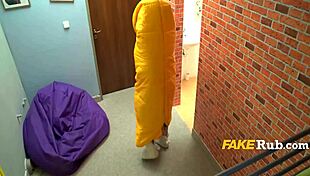 Christmas gift arrives stuck in dorm threesome