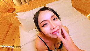 Cute Asian Is Cheating On Her Bf But Accidentally Gets Creampied And She Enjoys It - Xreindeers