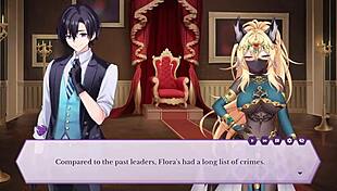 Arrogant kaiju princess gets bound and toyed in outdoor hentai game.