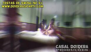 Petite newbie Sky Sants rides Leo Ogro in her first intense amateur backroom scene