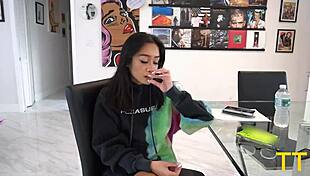 Did you see this petite Asian slut lose the race? Now she's sucking and fucking that big fat cock in public