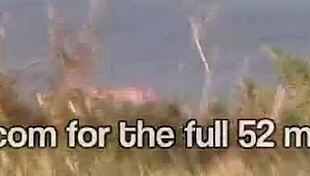 Passing traffic catches a stunning blonde flashing nude in the backseat. What a bold public display.