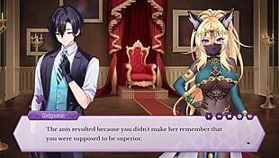 Arrogant kaiju princess gets bound and toyed in outdoor hentai game.