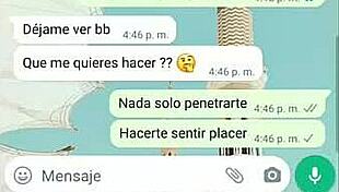 Hot WhatsApp Chat Leads To Brunette Latina Teen Fucking Big Cock In Office