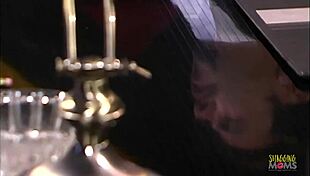 Blonde MILF Sucks Boss's Cock On Couch