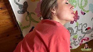 naughty petite blonde gets huge load on face and hair