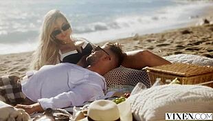 Blake rewards her boyfriend with big tits