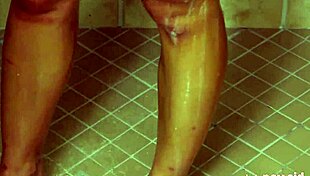 can you believe how this super cute brunette teen teases in the hot shower?