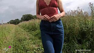 Rain Caught Adorable Couple Fucking Hard in Car Outdoor with Double Cumshot on Butt