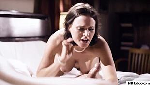 Cheating husband caught, milf wife joins in