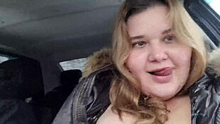 Huge Facial On Cute BBW Blonde's Big Breasts In Close Up