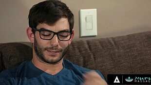 Nurumassage Masseuse Teases With Huge Cock Massage