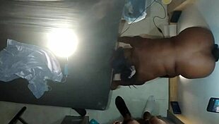 Hairy petite 18+ ebony engages in pussy fuck with lesbians, bbw squirts pee during playtime